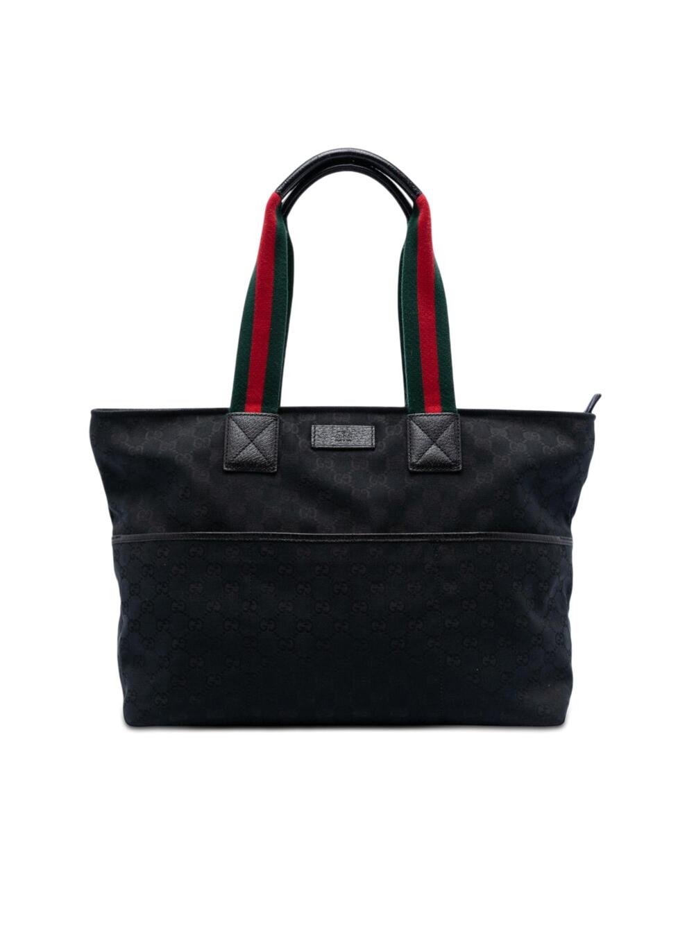 Gucci Diaper Web Strap Tote Gg Canvas #274773G65B